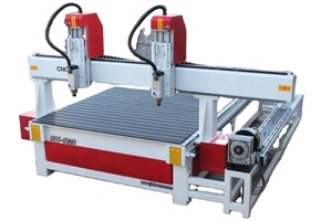Two Heads Two Spindles 1325 <strong>4</strong> <strong>Axis</strong> <strong>CNC</strong> <strong>Router</strong> Woodworking Machine with Rotary System Easy to Operate - Product Image 4