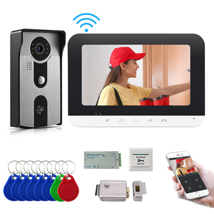 Timbre de intercomunicador de vídeo de alta calidad con desbloqueo de tarjeta RFID y función de visión nocturna Sistema de timbre de intercomunicador de vídeo para Villa - Product Image 1