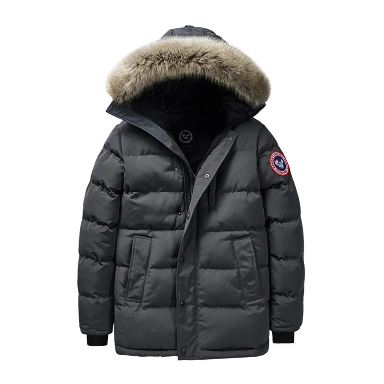 Winter jacken und-mäntel für Männer mit Woll haube Warmer, poly gefüllter, gepolsterter Mantel Großer und großer Herren-Parka-Mantel