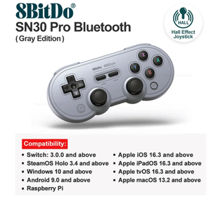 2024 8Bitdo SN30 Pro GamePad Spielcontroller für Android IOS MacOS PC und Switch kabelloser BT Joystick grau - Product Image 3