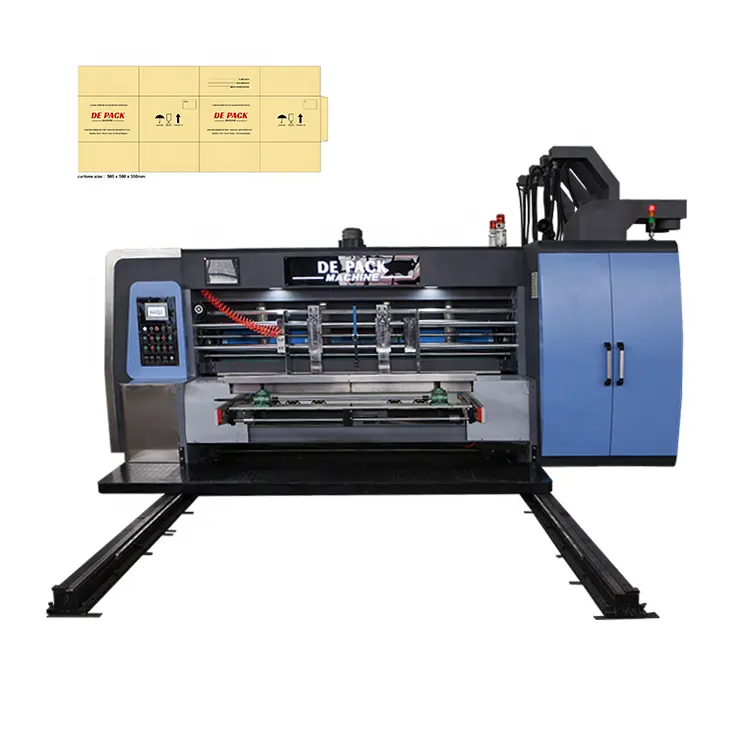 Máquina de impresión de tinta de alta definición Control PLC Máquina de fabricación de cajas de troquelado de impresión flexible de cartón de alta velocidad
