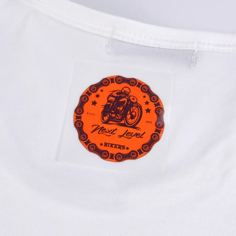 Hot bán tùy chỉnh cá nhân thiết kế logo truyền nhiệt quần áo nhãn sắt trên vải