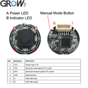 Coltire GM861XS piccolo Scanner di codici a barre 1D/2D modulo di codici a barre Scanner con LED verde bianco per Arduino Android. Rete - Product Image 3
