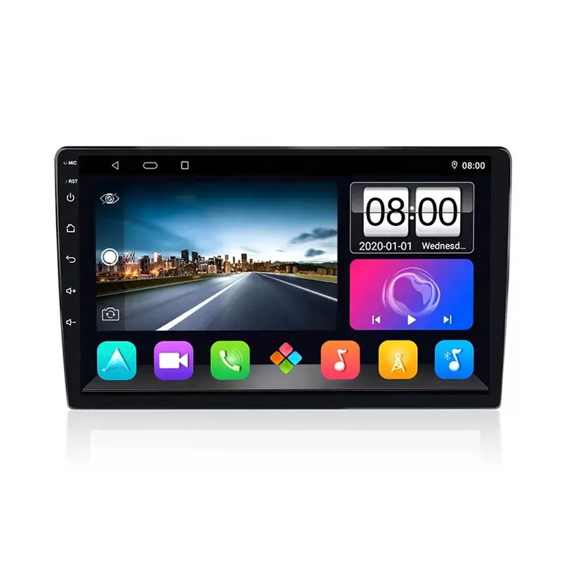 Autoradio Android da 10 pollici navigazione GPS 2.5D Autoradio lettore DVD multimediale BT WIFI Mirror Link 2 Din Car Audio Stereo