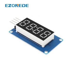 TM1637 LED-Anzeigenmodul für <span class=keywords><strong>7</strong></span> Segmente 4 Bits 0,36 Zoll Uhr RED Anode Digitale Röhre Vier Serien-Steuerungskaart Pack