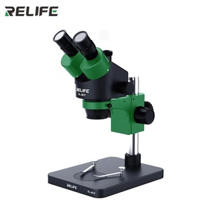 RELIFE סטריאו Trinocular מיקרוסקופ 7X-45X זום עם מצלמה LED אור עבור טלפון <span class=keywords><strong>PCB</strong></span> זעיר תיקון מיקרוסקופ