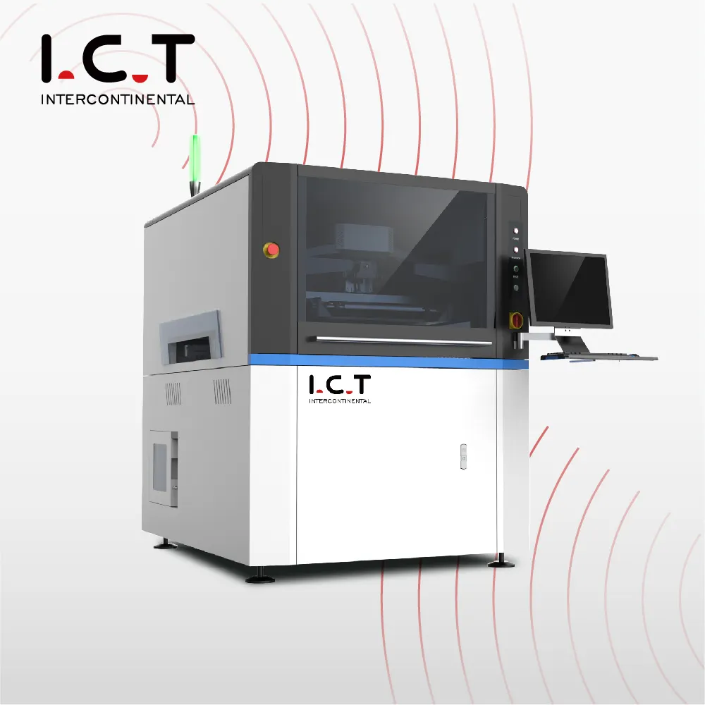 ICT-4034 Presisi Tinggi Otomatis Penuh Stensil Printer Pcb Smt Stensil Printer Solder Paste Printer Cina Produsen