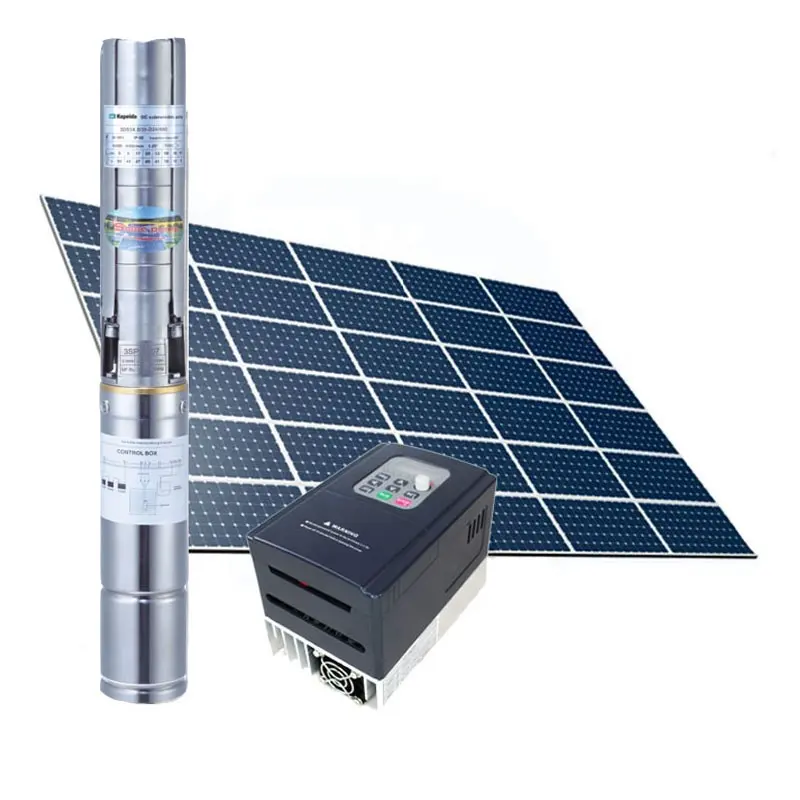 4 pollici 2hp AC DC hybrid Solar Deep Well Pumps kit pompa dell'acqua sommergibile solare per l'irrigazione agricoltura