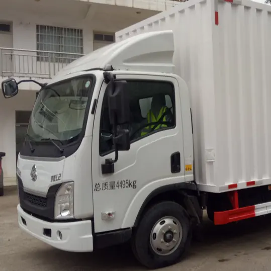 Best price New Layer Box Truck Price 120hp Dongfeng chenglong L2 dumping truck box truck for sale