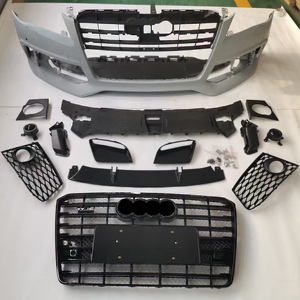 ชุดคิตตัวถังรถยนต์,สำหรับ AUDI A8 2011-2018อัพเกรดเป็น S8 RS8สไตล์ประกอบด้วยกันชนหน้าพร้อมกระจังหน้า - Product Image 3