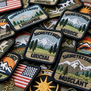 Üretici toptan özel Anime bez marka Logo işlemeli demir-on için Velcro dokuma şapka yamalar çiçek isı kesim yamalar - Product Image 1