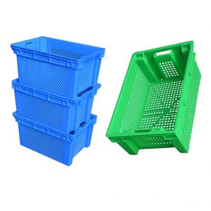 Mesh Style Vegetable <strong>Nest</strong> <strong>Stack</strong> Vented Plastic Baskets Logistics Transportation <strong>Crates</strong> for Fruit Vegetable for Storage Shipping - Product Image 5
