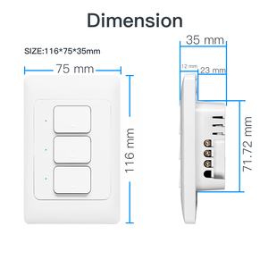 Tuya Zigbee interruttore della luce a pulsante Smart Things Control US AU interruttori a parete meccanici fisici interruttore a pulsante - Product Image 4