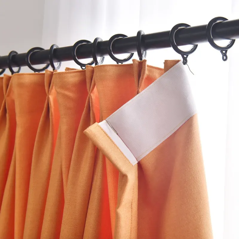 54"x 84" fixed pinch pleat window home decor modern curtain for the living room in orange colour