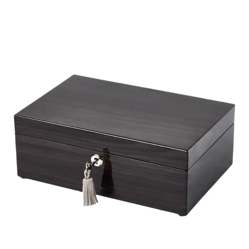 Cajas de regalo de recuerdo de madera de pino macizo de alto brillo de lujo Caja de almacenamiento de madera