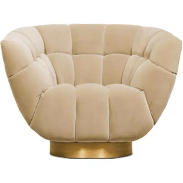 Terciopelo personalizado Estilo nórdico ligero de lujo avanzado personalizado respaldo sala de estar dormitorio Casual cómodo sofá sillón