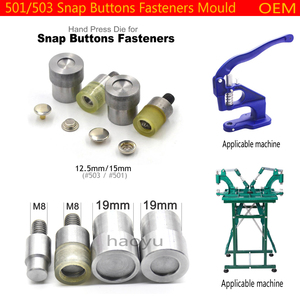 Bán buôn tay bấm máy Setter 501 503 <span class=keywords><strong>Snap</strong></span> Fastener nút chết khuôn Nhà cung cấp Trung Quốc may mặc <span class=keywords><strong>Snap</strong></span> Nút khuôn mẫu mạ - Product Image 6