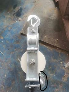 Amarrando polia tipo gancho roda polia dupla utilização Crossarm montado e gancho estilo bloco ferramenta elétrica automática