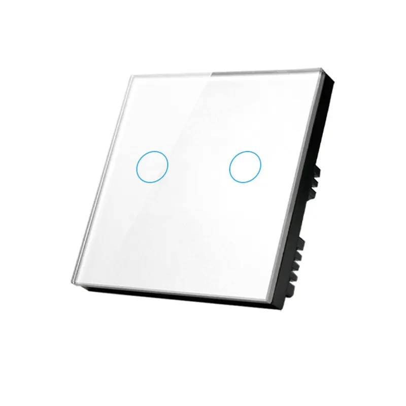 2Gang akıllı anahtar cam dokunmatik Panel anahtarı ab iki yönlü elektrikli akıllı ışık anahtarı destek Alexa Echo nokta Google ev
