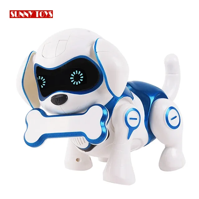 Детский сенсорный Индукционный электронный умный пение Танцующий Робот собака батарея робот игрушки для мальчиков со светодиодными глазами
