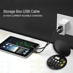热卖带储物盒的USB C充电器套件60w 3a快速充电电缆套装迷你手机支架 - Product Image 3