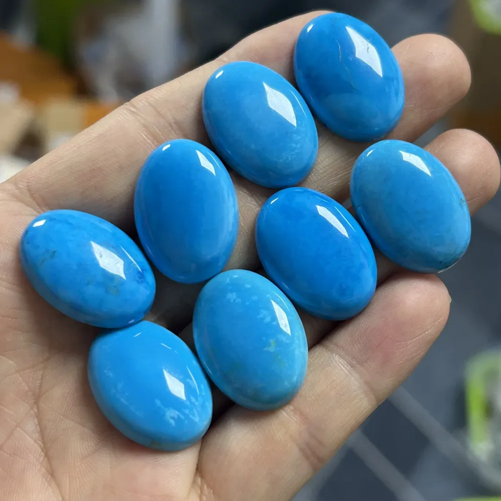 HQ GEMS 13X18mm Natural azul turquesa suelta piedra preciosa Flatback cabujón American Sleeping Beauty turquesa piedra precio