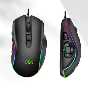 Popolare nuovo design mouse 12800 DPI programmabile 10 tasti con Mouse da gioco Laser per Computer retroilluminato a LED RGB