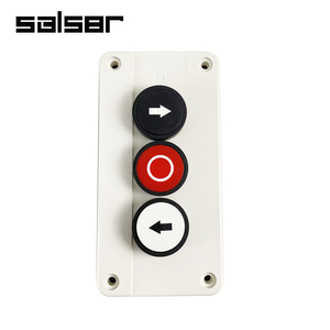 3P üç delik 22mm su geçirmez basma düğmesi anahtarı ile muhafaza elektrik kontrol istasyonu kutusu sol sağ dur ok 2NO 1NC - Product Image 3