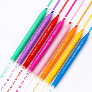 2024デュアルチップマーカーを取るメモ用のダブルヘッドカラーカーブペン - Product Image 3