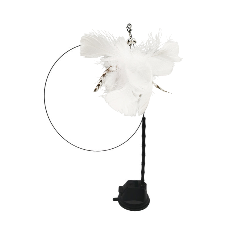 white feather +suction cup +rod