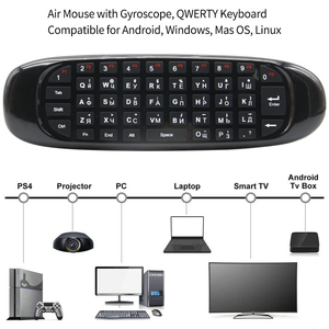 Ratón ruso C120 Fly Air con sensor giroscópico recargable 2,4g teclado Qwerty inalámbrico Control remoto para Android TV Box Gaming - Product Image 5