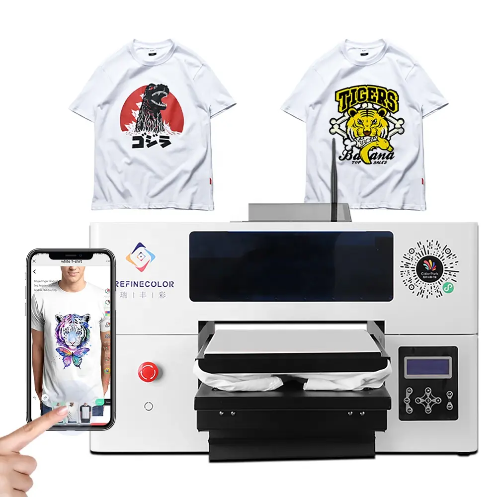 RF-TS1 Wifi App Mobile stampante DTG A3 diretta a indumento T-jet T-shirt stampante Smart T-shirt
