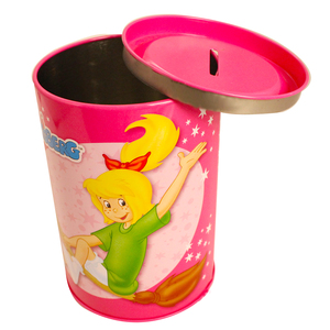 Celengan silinder kreatif Tinplate, celengan kaleng Eropa, kotak gambar uang tabungan rumah tangga, kotak uang Dekorasi Rumah, kotak kaleng kartun - Product Image 4
