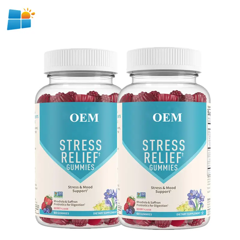 OEM/ODM/OBM, gomitas para aliviar el estrés, alivio de la ansiedad, gomitas para dormir bien, soporte para mantener la calma, mantenerse alerta, gomitas relajantes para mujeres y hombres