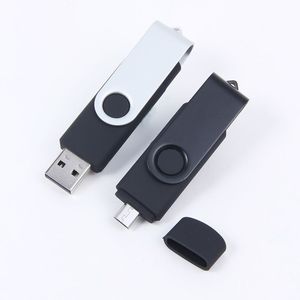 Yüksek hızlı 2 in 1 Usb Disk sopa OTG Metal döner Usb Flash sürücü özel 1/2/4/8/16/32/64GB Memoria depolama çift kullanımlı Pendrive - Product Image 3
