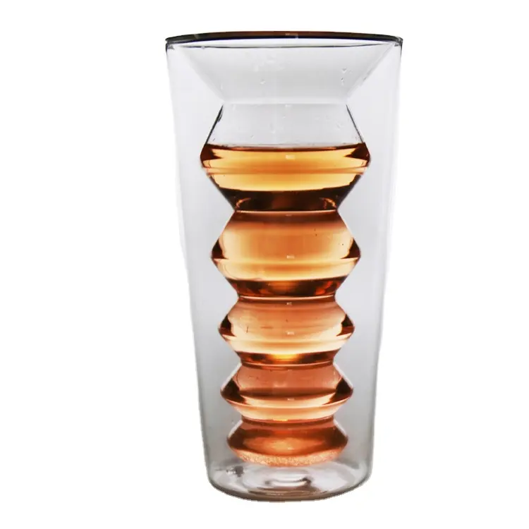 Bicchieri da Martini bicchieri da Cocktail isolati a doppia parete trasparenti bicchieri unici e futuristici, mantiene le bevande fredde più a lungo