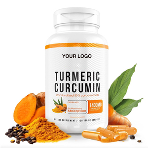 Kurkuma Curcumin Kapseln mit BioPerine & Black Pepper 95% Ballaststoffe Nachhaltig Max Absorption Joint Support Supplement - Product Image 1