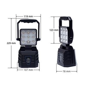 Smbx sm200a có thể sạc lại cầm tay cảnh báo ánh sáng IP66 hổ phách trắng SOS ánh sáng 18W điều chỉnh góc nhôm nhà ở cho xe tải - Product Image 2