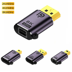 迷你显示端口DP 1.4显示端口适配器转换器母对公8K 60Hz 4k笔记本电脑显示器投影仪视频 - Product Image 1