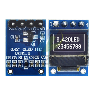 0.42 "0.42 pollici bianco OLED modulo LCD schermo seriale 72x40 colore bianco I2C IIC/SPI interfaccia SSD1306 72*40 per Arduino - Product Image 1