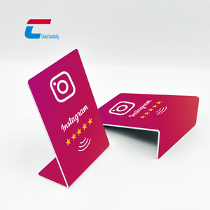Benutzer definiertes Logo QR-Code Programmier bares PVC-NFC-Display Social Media Google Review NFC-Ständer - Product Image 5