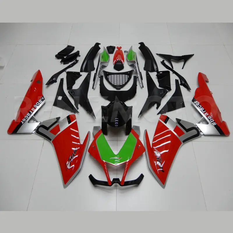 Iniezione Del Motociclo della Carenatura Kit Per Aprilia RSV4 2009 2015 rosso verde bianco nero
