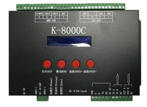 K-8000CK Digital DMX SPI Signal Controller 8-Ports mit SD-Karte Manuelle LED-Pixel Programmierung für die Lichts teuerung