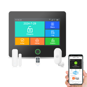 2024 Tuya Wireless Touch GSM WIFI Kit de sistema de alarma inteligente de seguridad para el hogar con Sensor de movimiento PIR Sensor de puerta - Product Image 1