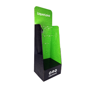 Supporto rotante POP in cartone portachiavi borsa giocattolo cancelleria pannello di carta Duplex espositore con ganci - Product Image 6