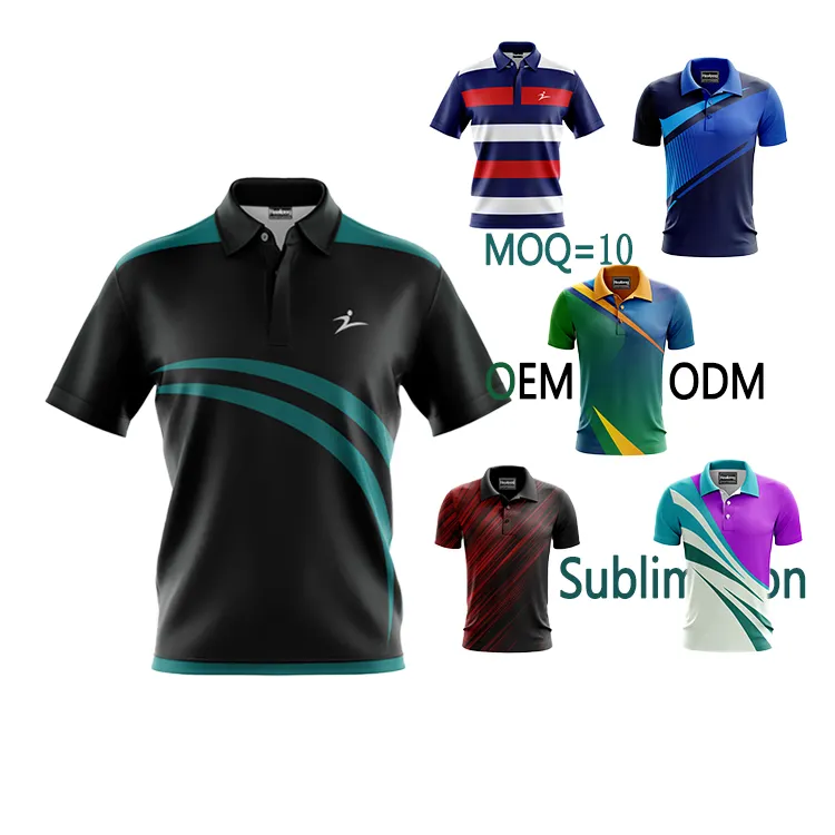 Özel işlemeli Logo T Shirt erkek Polo GÖMLEK yüksek kaliteli süblimasyon yapılmış boş Golf Polo gömlekler Polo GÖMLEK s