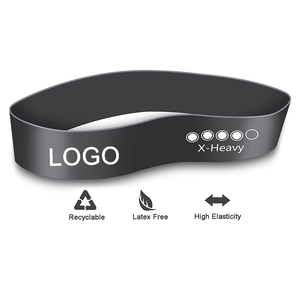 Custom Logo Grey TPE <strong>Exercise</strong> Resistance Band <strong>Loop</strong> <strong>Exercise</strong> Bands Set 5 Fitness Yoga Gym Workout <strong>Elastic</strong> Bands with Carry Bag - Product Image 2