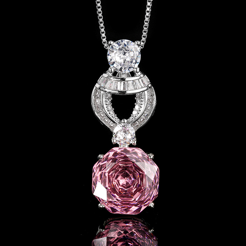 Dried rose pendant with chain