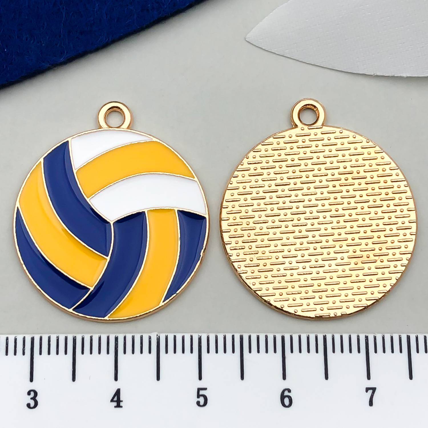 1 ballon de volley bleu 28x24mm-2.2g-21717