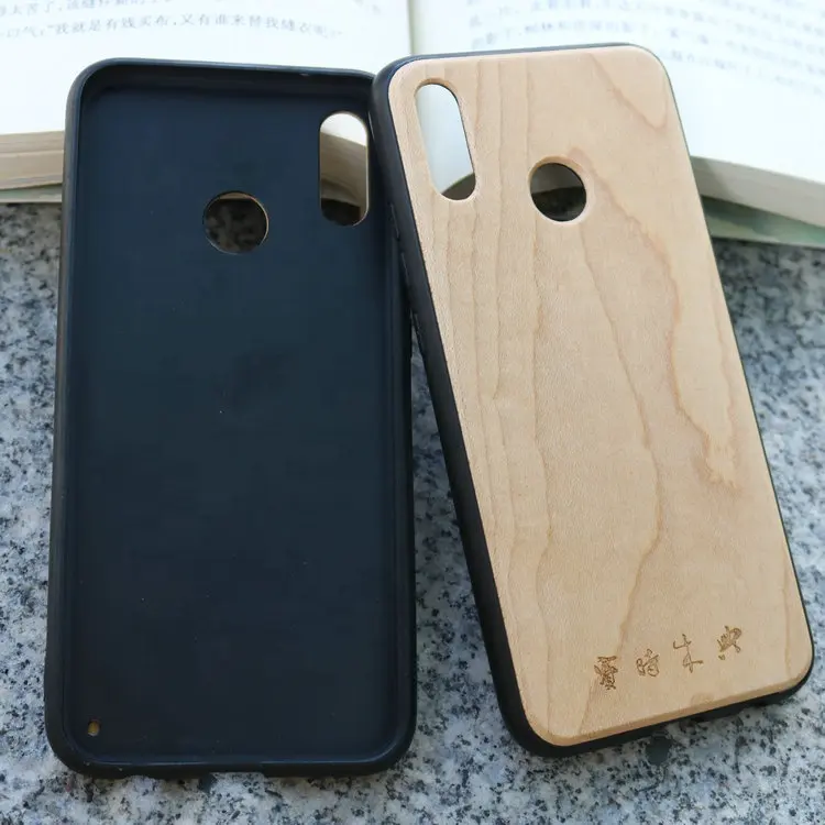 Factory Wholesale Hot Custom Bamboo Wood Phone Case Back Cover Shockproof TPU Wood